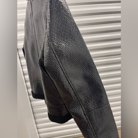 Tommy Hilfiger Black Fur Lined Aviator Jacket - Picture 6 of 6